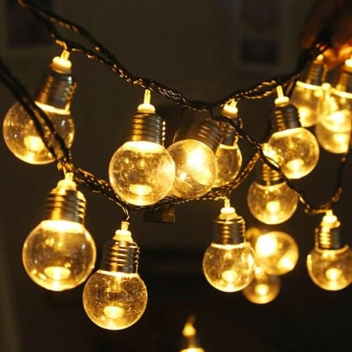 6M String Lights Vintage Backyard Garden Patio Lights With 20 Globe Bulbs For Home Wedding Decoratrion Light Porch Party Lights
