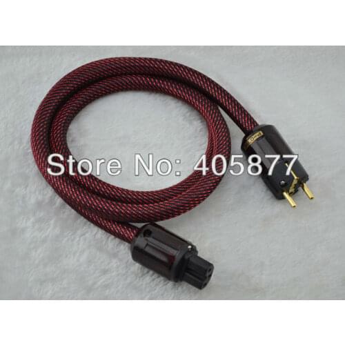 Hi-End AC Mains Power Cable with 24k Gold-Plated P-079E & C-079 Connector 2M EU POWER CABLE
