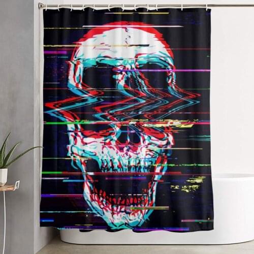 Skull 3D Print Nordic Style Shower Curtain Set Hook Home Decoration Bathroom Waterproof Customized Dropshipping Polyester
