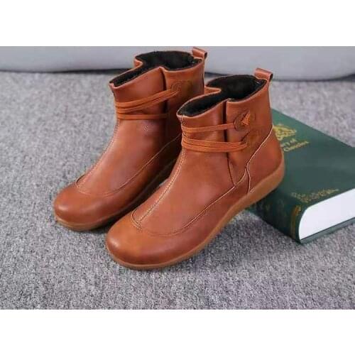 Womens shoes womens short plush thermal boots winter waterproof flat boots 36-43