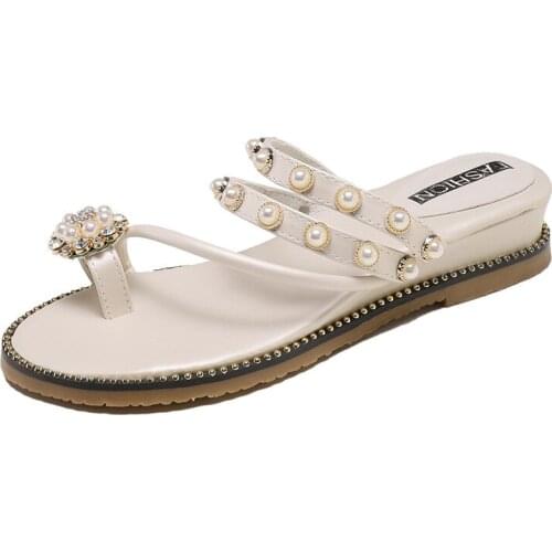 G4 Sandals Female 2019 New Summer Student Flat Bottom Net Red Wedge Fashion Multi-purpose Wear Tide Shoes Net Red Fairy