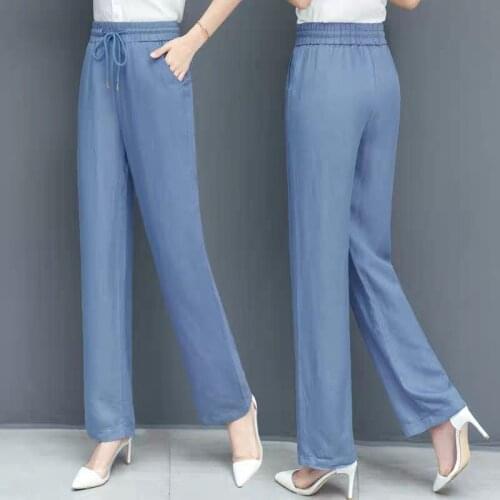 Women Pants Spring Summer Straight Jeans Womens High Waist Loose Casual Trousers Pantalones De Mujer