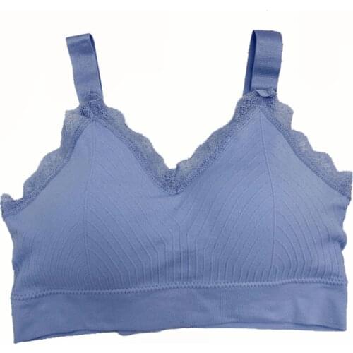 Women Sports Bra Vest Sexy Lace Brassiere Femme Solid Color Bra Underwear Plus Size Hot