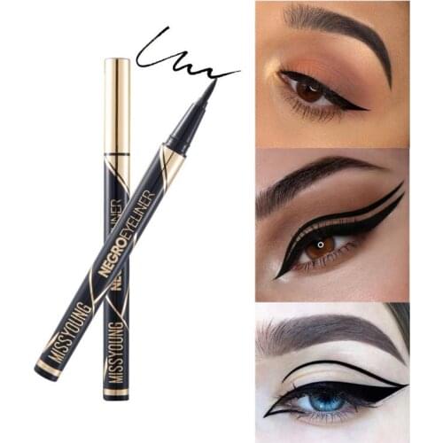 Black Liquid Eyeliner, Quick-drying Waterproof Sweat-proof Long-lasting No Smudging Of Eyelashes Delicate Eye Makeup TSLM1