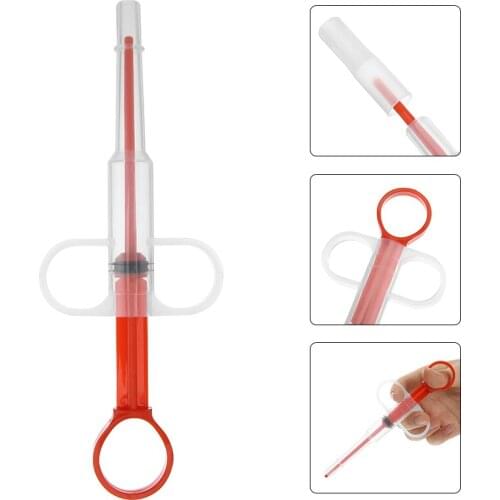 1pc Pet Pill Dispenser Pusher Syringe Doser Dog Capsule Tablet Syringe Dog Cat Tube Feeder Tools