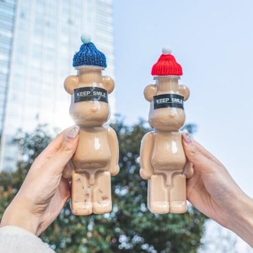 10pcs High quality PET clear cold drinks yogurt bottles fruit tea juice milk tea ice coffee packaging disposable cups with lids