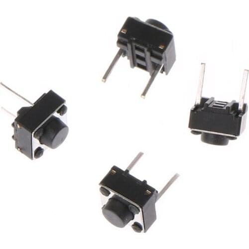 100 Pcs 6x6x5mm 2 Pin Micro Momentary Push Button Tactile Switch Dropshipping