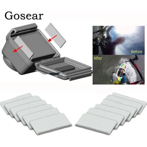 Gosear 12pcs/Set Antifogging AntiFog Strip Inserts for Go Pro GoPro Hero 5 4 3 3 2 SJ4000 Xiaomi Yi 2 4K 4 K Session Anti Fog