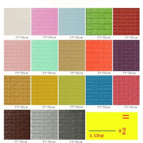 70*77 3D Wall Sticker Self Adhesive Wallpaper DIY Brick Living RoomTV Kids Safty BedroomWarm Home waterproof Decor Wall Sticker