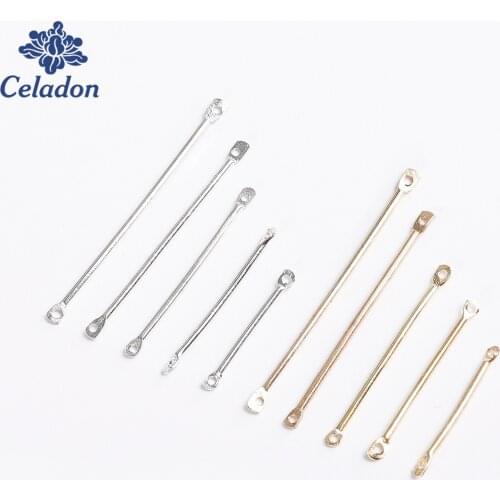 50pc/pack Double Cylinder Connecting Rod Metal Earrings Ear Clip Ear Hook DIY Handmade Ear Jewelry Materials Accessories
