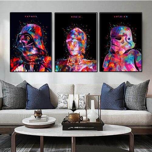 5D Diamond Painting Cross Stitch Kit Square/Round Diamond Embroidery Cross Stitch Star Wars Movie Posters Mosaic Picture