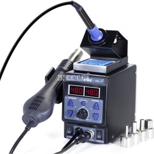 8786DI Upgraded Hot Air Gun Soldering Station LED Digital Solder Iron Desoldering Station Hot Air Gun Solder Station 110V/220V