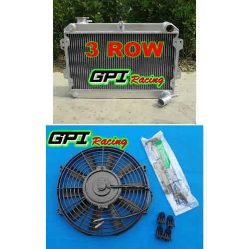 Aluminum Radiator +fan 1979-1985 FOR Mazda RX-7 RX7 S1 S2 S3 MT 80 81 1982 1983 1984