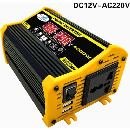 Car Inverter DC 12V to 110V/220V 300W LED Display Car Power Inverter Adapter Dual USB Voltage Transformer Modified Sine Wave