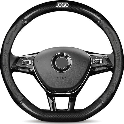Car Steering-Wheels Cover 37 38cm for Volkswagen VW Ameo Arteon/CC Beetle Golf Jetta Lamando Passat Phideon Polo Auto Accesorios