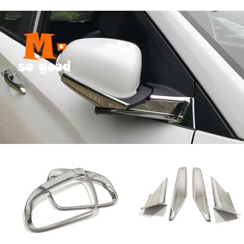 For Hyundai Kona 2017 2018 2019 ABS Chrome Car Rear View Side Door Turning Mirror Trim Protectors Sticker Styling Accessories