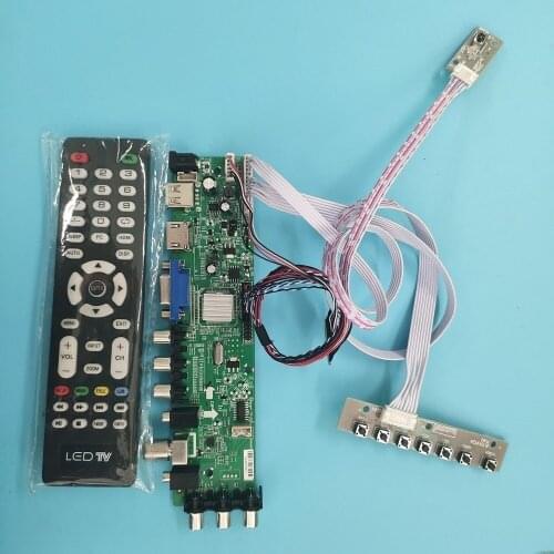 Kit For LP156WH3-TLM1/LP156WH3-TLL3 1366X768 TV LVDS USB AV 40pin Signal controller board VGA LED HDMI digital WLED DVB-T remote