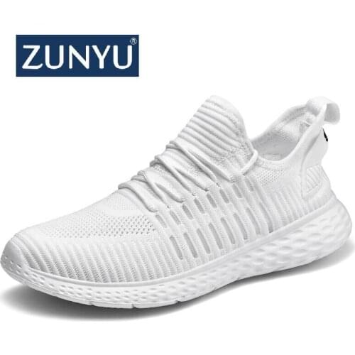 ZUNYU New Mesh Men Shoes Casual Lightweight Breathable Comfortable Walking Male Sneakers Tenis Footwear Big Size 36-48