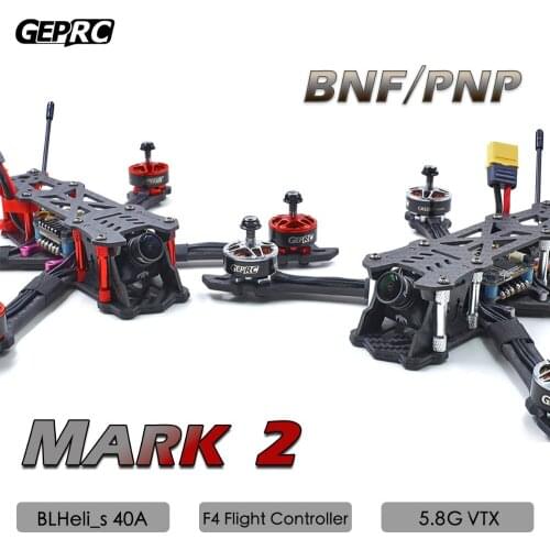 GEPRC Mark2 PNP/BNF Version FPV Brushless RC Racing Drone Quadcopter with 230mm 40A BLHeli_s 600TVL Full 3K Carbon Fiber