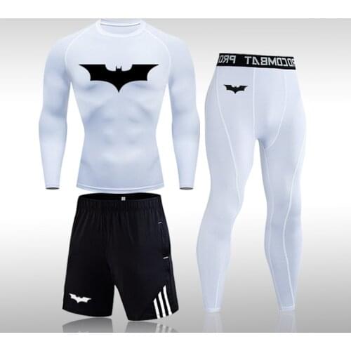 Mens Compression Sportswear Suits Gym Tights Training Clothes Workout Jogging Sports Set Running Rashguard Tracksuit