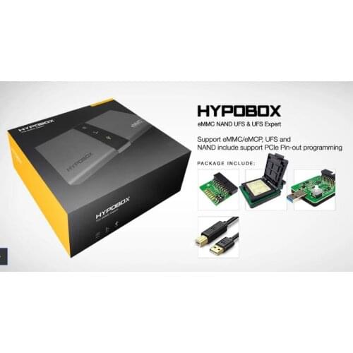 NEW ORIGINAL HYPOBOX/HYPO BOX support PCle Pin-out programming support eMMC/eMCP,UFS and NAND include