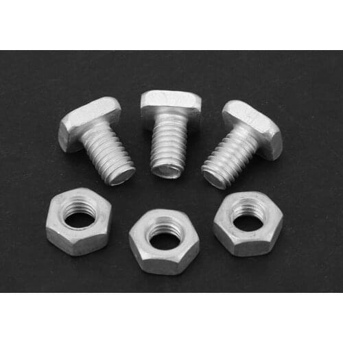 Greenhouse Nuts Bolts Set 50pcs Aluminium Nuts + 50pcs Bolts Tool Accessory Set for Greenhouse Garden Toos