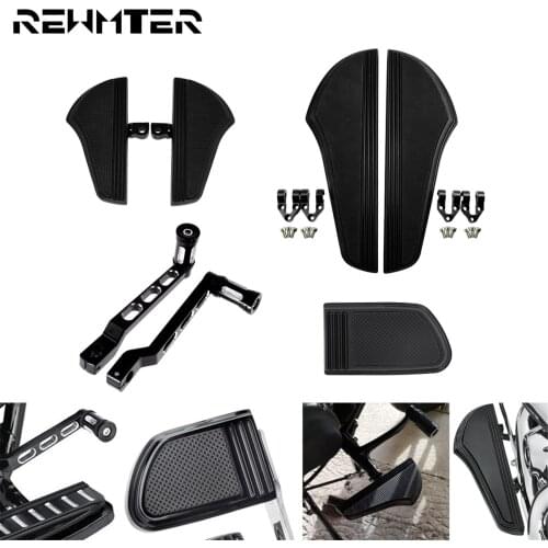 Front Floorboards+Rear Footpegs + Heel Toe Gear Shift Lever &Shifter Pegs+Brake Pedal Pad Cover For Harley Touring Softail FLHT