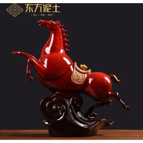 Red success furnishing articles horse ceramics handicraft sitting room ark office decoration decoration decoration