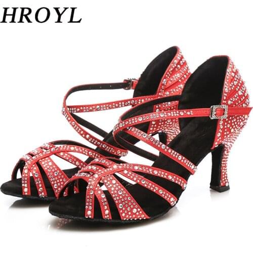 Women Professional Soft Sole Indoor Ballroom Tango Salsa Latin Dance Shoes High Heels 10cm 8cm Open Toe Salsa Shoes