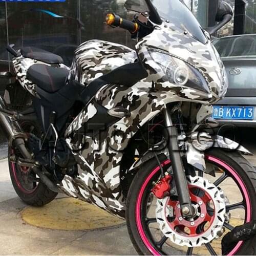 Military Black White Grey Snow Camouflage Film Arctic Camo Vinyl Car Wrap Jungle Car Motocycle Outboard Decal Sticker