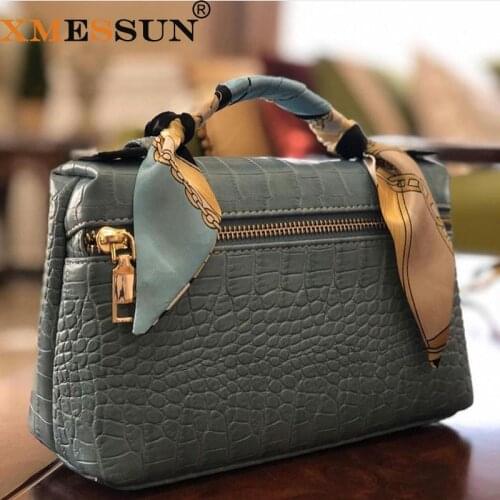XMESSUN Women Make Up Bag Crocodile Pattern Clutch Bag Luxury High Quality Handbag Designer Handbag Purse 2021 Trendy Bag