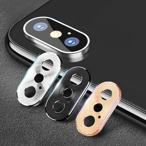 200pcs Metal Case Camera Rear Len Screen Protector Bumper Cover For iPh 7 8 plus XR XS MAX Protection Ring