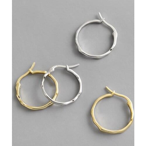 100% 925 sterling silver geometric circle hoop earrings for women orecchini, minimalist gold color earings hoops jewelry earing