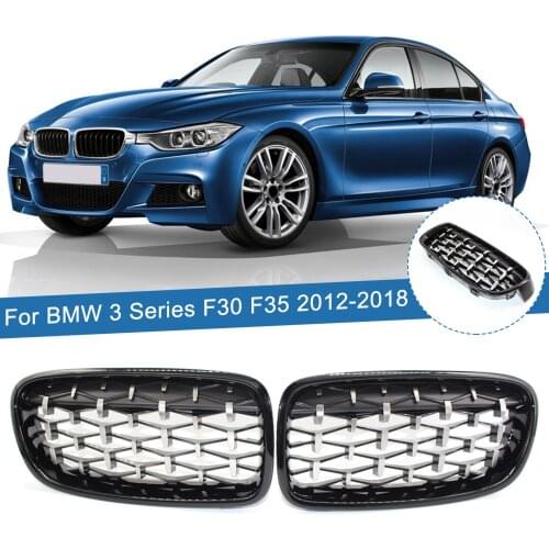 1 Pair Car Front Bumper Kidney Diamond Grille Grills Replacement Racing Grilles For BMW 3 Series F30 F31 F35 328i 335i 2012-2018