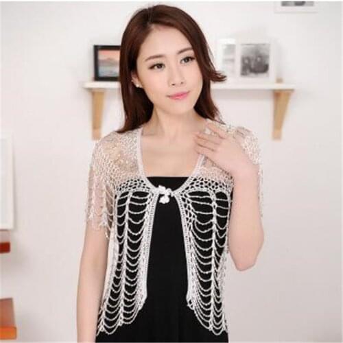 15 Colors Summer Women Perspective Embroidery Shawl European Style Lace Jackets Fashion Female Short Sleeve Blusas