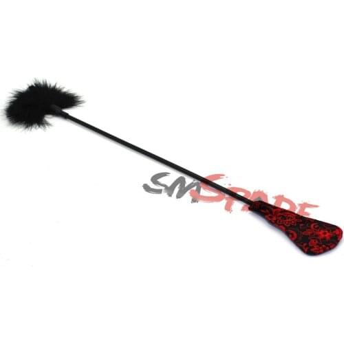 22.4'' ostrich feather tickler and spanking crop whip,multifunctional sex spankers,bondage spanking crop and flirting feather