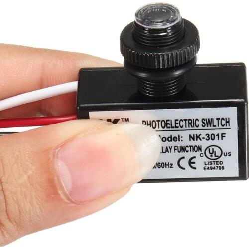 AC80-277V Photocell Dusk to Dawn Button Photo Control Eye Switch Flush Mount AUG889