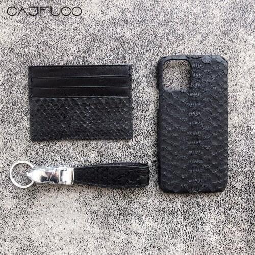 CAJIFUCO 1 Set=3PCS Phone Case +Card Holder + Key Chain