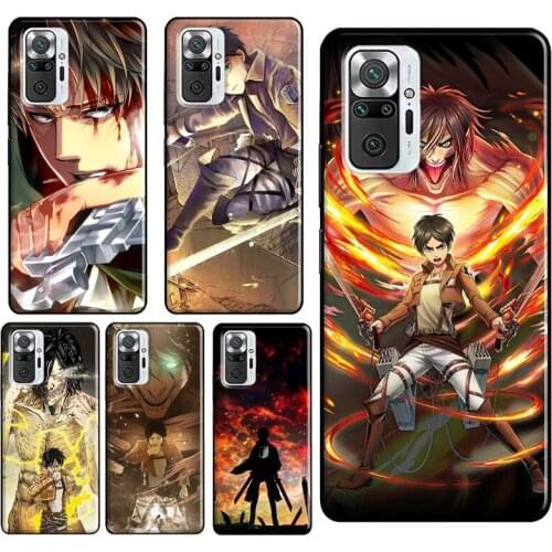 Eren Jaeger Attack on titan For Xiaomi Redmi Note 10 8 9 Pro Note 8T 9S Phone Case For Redmi 9T 9A 9C 8A 7A K40 Cover