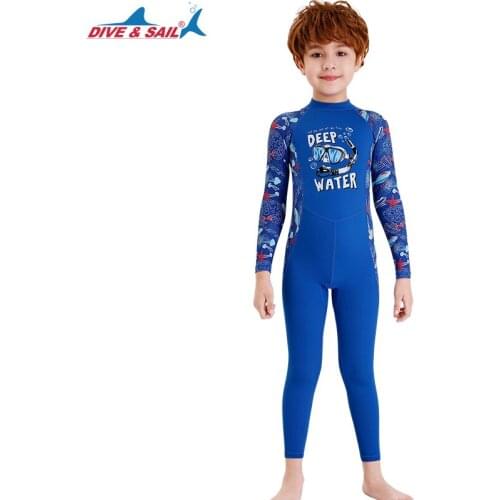 Kids Diving Suit Wetsuit One-Piece Underwater Jumpsuit UV Protect Youth Swimsuit Water Sports Wetsuits Drysuits