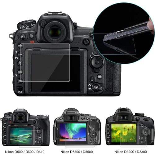 For Nikon D5 D500 D7100 D7200 D600 D610 D750 D810 D800 D4S D800E D850 D5300/5500 D3200/3300 Tempered Glass Screen Protector