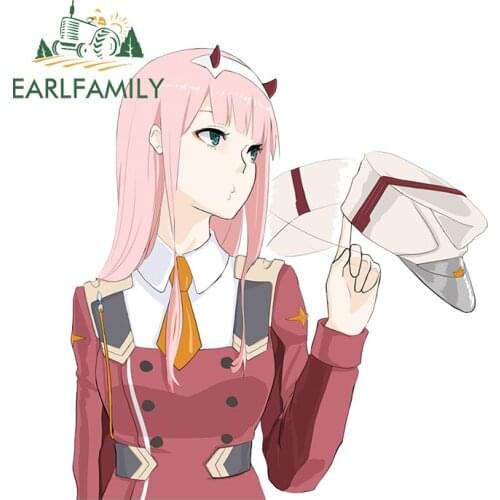 EARLFAMILY 13cm x 11.9cm for Darling in the Fraxx Zero Two VAN Car Stickers Vinyl Car Wrap Decal Surfboard Motorcycle Sticker