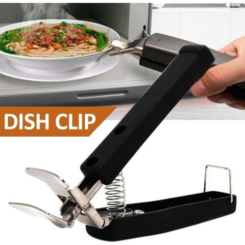 Hot Bowl Holder Dish Clamp Dish Clip Clamp Gripper Hot Pot Pan Holder Handle Plate Tongs Silicone Handle Kitchen Tool