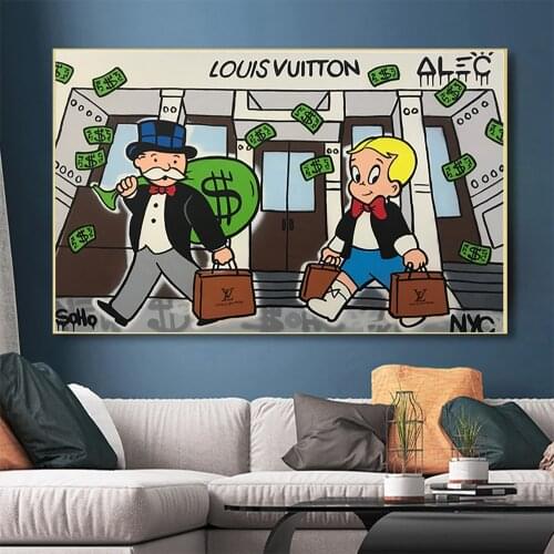 Alec Monopolyingly Love Is Answer Canvas Poster and Prints On The Wall Picture Modular Paintings For Living RoomHome Decor