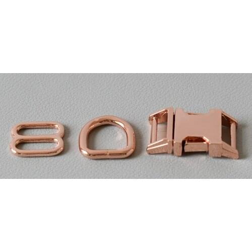 100 Suit Rose Gold 5/8Inch(15mm) Side Release Metal Buckles Use On Dog Collar Outdoor Camping Backpack Bag DIY Paracord Hardware