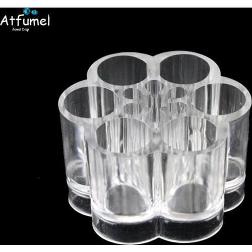 Fashion Acrylic Cosmetic Box Plum Blossom Shape 12 Grids Lipstick Storage Case Makeup Brush Beads Jewelry Organizer Desk Box