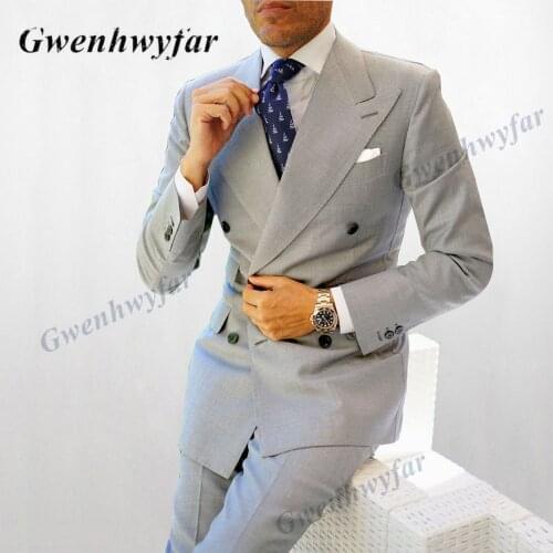 Gwenhwyfar High Quality Linen Suits for Men Light Grey/Lilac/Blue/Beige/Fog Pink/Grass-green Mens 2021 Summer Suit Blazer Pants