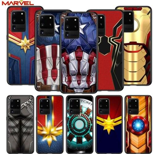Avengers Hero Marvel for Samsung S20 FE Ultra Plus A91 A81 A71 A51 A41 A31 A21S A72 A52 A42 A02S Soft Black Phone Case