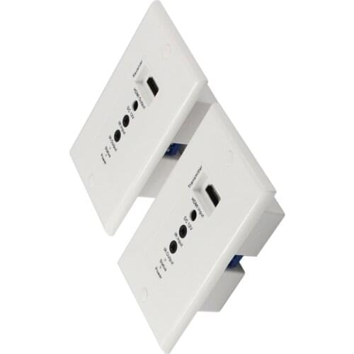 TLT-TECH Wall Plate HDMI Extender Over Cat5e or Cat6 Cables up to 200 Feet Support EDID 1080P