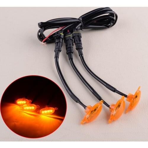 1 Set Orange Car LED Front Bumper Grille Daytime Running Lights Fit for Chevrolet Colorado 2017 2018 2019 2020